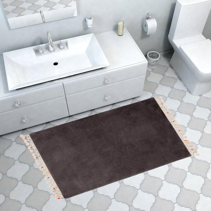 Mijölnir Alfombrilla de baño Antracita 75 x 120 cm Mijölnir Alfombrilla de baño Antracita 75 x 120 cm